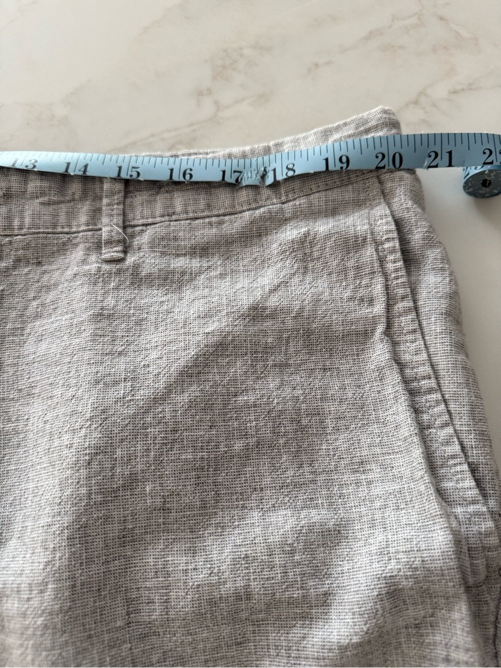 Goodfellow & Co Light Gray Linen Blend Men’s Shorts Size 40, 7” Inseam - Picture 6 of 7